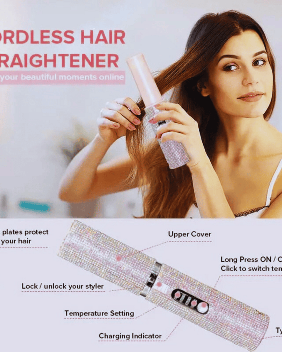 GlowQuartz Cordless Hair Straightener